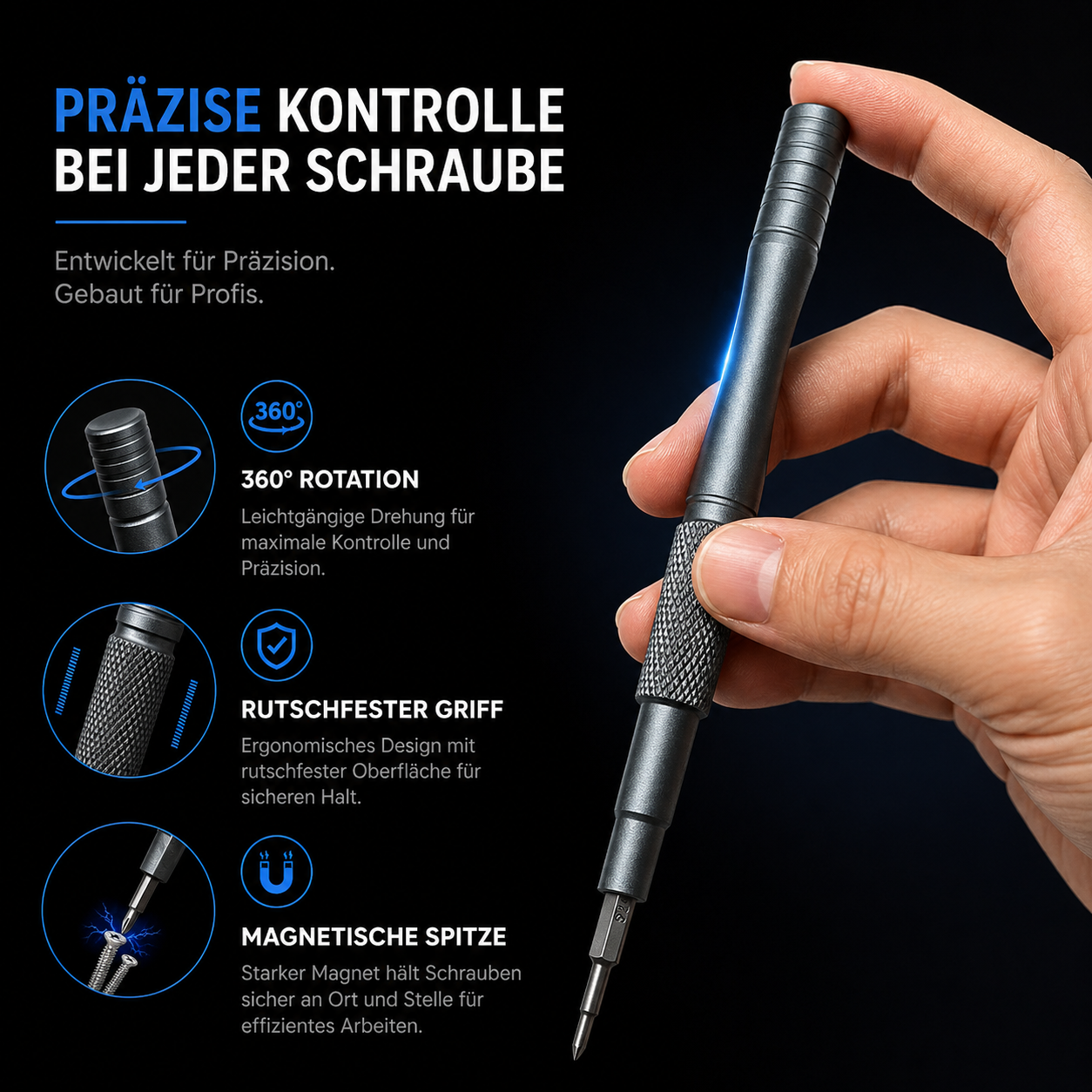 FixWerk™ Profi 128-in-1 Präzisions-Schraubendreher-Set für Feinmechanik & Reparaturen