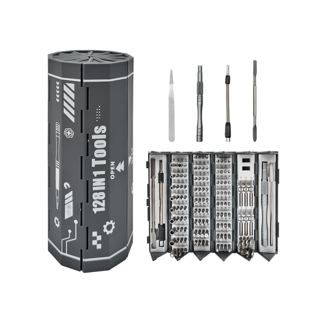 FixWerk™ Profi 128-in-1 Präzisions-Schraubendreher-Set für Feinmechanik & Reparaturen
